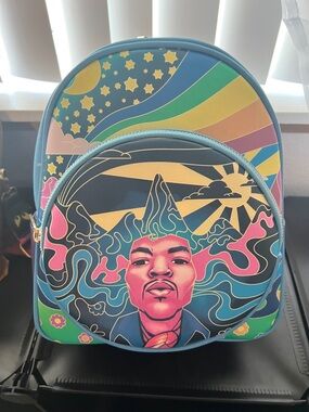 Psychedelic Rainbow Jimi Hendrix Graphic Mini Backpack